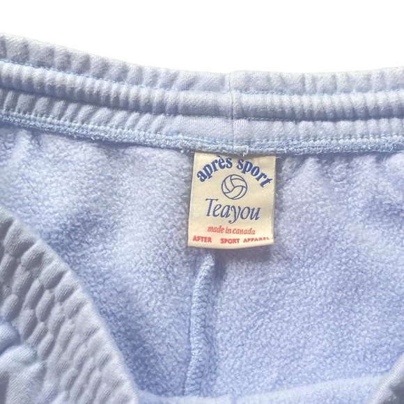Tea You Apres Sport Fleece Shorts Men’s size Large in Light Blue - Picture 5 of 6